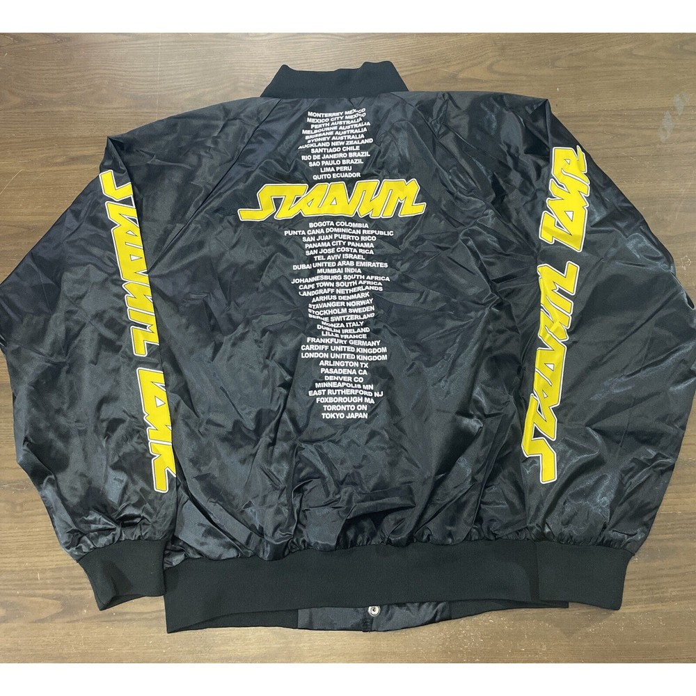 Justin Bieber Team Satin Tour Jacket Size Large 2017 Official unisex